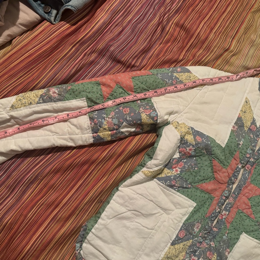 Vintage Handmade Cottage Core Quilt Jacket size small - Picture 11 of 11